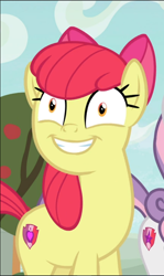 Size: 562x941 | Tagged: safe, screencap, apple bloom, earth pony, pony, g4, growing up is hard to do, cropped, faic, female, older, older apple bloom, shrunken pupils, solo