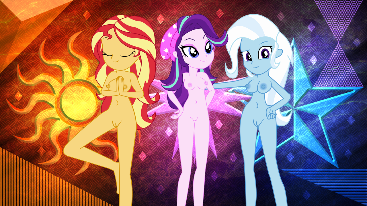 2280660 - explicit, artist:laszlvfx, artist:marcorois, edit, vector edit, starlight  glimmer, sunset shimmer, trixie, human, equestria girls, equestria girls  series, wake up!, spoiler:choose your own ending (season 2), spoiler:eqg  series, spoiler:eqg ...