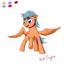 Size: 2000x2000 | Tagged: safe, artist:coppeny, oc, pegasus, pony, cute, high res