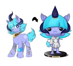 Size: 751x676 | Tagged: safe, artist:sweeteater, oc, oc:winter breaker, hybrid, pony, anthro, clothes, commission, funko pop!, pop, toy, your character here