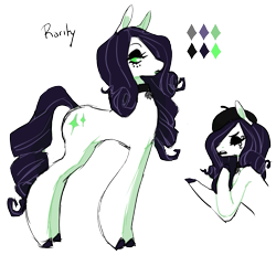 Size: 901x832 | Tagged: safe, artist:p23chy, rarity, earth pony, pony, g4, earth pony rarity, female, g5 concept leak style, g5 concept leaks, hooves, mare, mascara, rarity (g5 concept leak), redesign, simple background, solo, transparent background