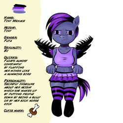 Size: 2000x2000 | Tagged: safe, artist:ponyway, oc, oc only, oc:tiny menace, pegasus, anthro, high res, solo