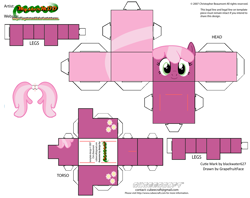 Size: 2979x2354 | Tagged: safe, artist:blackwater627, artist:grapefruitface1, cheerilee, earth pony, pony, g4, craft, cubeecraft, female, high res, papercraft, printable, solo