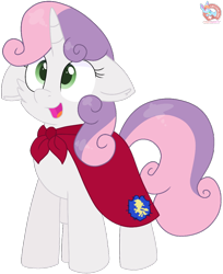 Size: 874x1072 | Tagged: safe, artist:rainbow eevee, sweetie belle, pony, unicorn, g4, cape, cheek fluff, clothes, cute, daaaaaaaaaaaw, diasweetes, eyelashes, fantasy class, female, filly, floppy ears, green eyes, knight, open mouth, paladin, simple background, solo, transparent background, vector, warrior