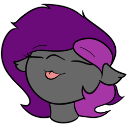 Size: 698x698 | Tagged: safe, artist:detpoot, oc, oc only, oc:manny, bat pony, pony, :p, bat pony oc, cute, eyes closed, female, floppy ears, mare, multicolored hair, simple background, solo, tongue out