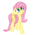 Size: 1080x1080 | Tagged: safe, artist:dark shadow, fluttershy, pegasus, pony, g4, cute, female, floppy ears, mare, outline, shyabetes, simple background, smiling, solo, transparent background