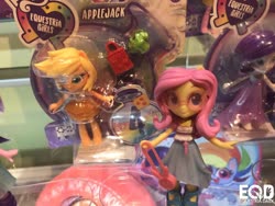 Size: 1600x1200 | Tagged: safe, applejack, fluttershy, equestria girls, g4, clothes, glasses, nyc toy fair 2020, skirt