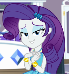 Size: 630x695 | Tagged: safe, screencap, rarity, camping must-haves, equestria girls, g4, my little pony equestria girls: better together, cropped, female, lidded eyes, looking at you, solo
