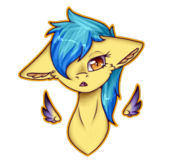 Size: 1528x1430 | Tagged: safe, artist:chazmazda, oc, oc only, oc:bluelight, pony, bust, commission, digital art, floppy ears, highlight, portrait, shade, shading, simple background, solo, transparent background, wings