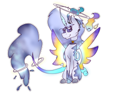 Size: 3507x2800 | Tagged: safe, artist:chazmazda, oc, oc only, oc:melenia, original species, pony, commission, commissions open, digital art, halo, high res, highlight, horn, lost soul ponies, markings, mascot, shade, shading, simple background, solo, soul, third eye, three eyes, transparent background, wings