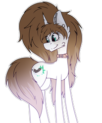 Size: 2312x2800 | Tagged: safe, artist:chazmazda, oc, oc only, pony, collar, commission, commissions open, digital art, high res, long legs, simple background, solo, transparent background