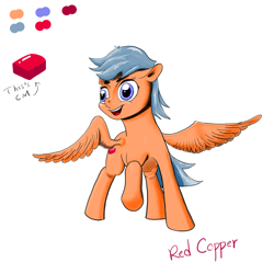 Size: 2000x2000 | Tagged: safe, artist:coppeny, oc, pegasus, pony, cute, high res