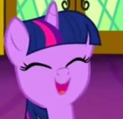 Size: 589x573 | Tagged: safe, screencap, twilight sparkle, alicorn, pony, g4, the cutie re-mark, bust, cropped, cute, eyes closed, female, happy, open mouth, portrait, solo, twiabetes, twilight sparkle (alicorn)