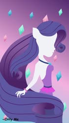 Size: 670x1193 | Tagged: safe, artist:onlymeequestrian, rarity, equestria girls, g4, faceless female, female, humanized, offscreen character, solo, wallpaper