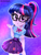 Size: 1800x2400 | Tagged: safe, artist:artmlpk, sci-twi, twilight sparkle, equestria girls, g4, my little pony equestria girls: better together, adorable face, adorkable, clothes, cute, digital art, dork, female, geode of telekinesis, glasses, grin, looking at you, magical geodes, meganekko, miniskirt, outfit, ponytail, skirt, smiling, smiling at you, solo, twiabetes
