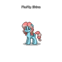 Size: 400x400 | Tagged: safe, oc, oc only, oc:fluffy shine, pegasus, pony, pony town, pixel art, simple background, solo, transparent background