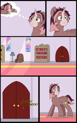 Size: 5000x8000 | Tagged: safe, artist:chedx, oc, oc:king speedy hooves, alicorn, clydesdale, pony, comic:the fusion flashback, alicorn oc, bookshelf, canterlot, canterlot castle, chair, comic, commissioner:bigonionbean, confused, confusion, cutie mark, dialogue, doors, fusion, fusion:big macintosh, fusion:flash sentry, fusion:shining armor, fusion:trouble shoes, horn, knocking, magic, merge, merging, painted glass, panicking, passed out, potion, sleeping, sweat, sweating profusely, table, thought bubble, writer:bigonionbean