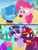 Size: 1080x1440 | Tagged: safe, artist:rainbow eevee edits, artist:徐詩珮, fizzlepop berrytwist, glitter drops, pinkie pie, spring rain, tempest shadow, twilight sparkle, alicorn, pony, unicorn, series:sprglitemplight diary, series:sprglitemplight life jacket days, series:springshadowdrops diary, series:springshadowdrops life jacket days, g4, ..., alternate universe, beach, bisexual, blushing, broken horn, chase, chase (paw patrol), clothes, collar, cute, dialogue, diapinkes, equestria girls outfit, eyebrows, eyelashes, female, folded wings, glitterbetes, glitterpie, goggles, grin, hat, helmet, horn, lesbian, lifeguard, lifeguard spring rain, looking at each other, marshall, marshall (paw patrol), mouth hold, palm tree, paw patrol, polyamory, ship:glitterlight, ship:glittershadow, ship:sprglitemplight, ship:springdrops, ship:springlight, ship:springshadow, ship:springshadowdrops, ship:tempestlight, ship:twinkie, shipping, skye (paw patrol), smiling, sprglitemplightpie, spring rain is not amused, springbetes, springpie, tempestbetes, tempestpie, tree, twilight sparkle (alicorn), twilight sparkle is not amused, unamused, underhoof, whistle, whistle necklace, wings, zuma, zuma (paw patrol)