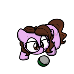 Size: 1000x1000 | Tagged: safe, artist:sugar morning, oc, oc only, oc:ivy rose, pegasus, pony, animated, ball, behaving like a cat, colored, commission, cute, cutie mark, female, frame by frame, gif, glasses, simple background, solo, sugar morning's play time, transparent background, yarn, yarn ball, ych result