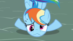 Size: 1280x720 | Tagged: safe, screencap, rainbow dash, boast busters, g4, derp, face down ass up, great moments in animation, wavy mouth