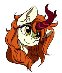 Size: 1416x1671 | Tagged: safe, artist:alcor, autumn blaze, kirin, :p, alcor is trying to murder us, animated, awwtumn blaze, cute, eye shimmer, female, mare, mlem, silly, simple background, solo, tongue out, white background