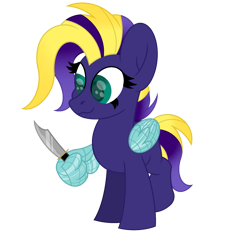 Size: 1800x1800 | Tagged: safe, artist:ponkus, oc, oc only, oc:void flight, pegasus, pony, fallout equestria, female, mare, prosthetics, simple background, solo, transparent background, wing hands, wings