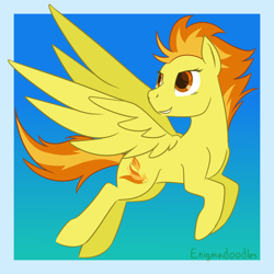 Size: 900x900 | Tagged: safe, artist:enigmadoodles, spitfire, pony, g4, female, solo