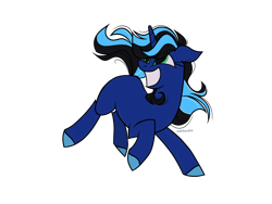 Size: 1706x1280 | Tagged: safe, artist:pandan009, derpibooru exclusive, oc, oc only, oc:the luna fan, oc:the-luna-fan, pony, unicorn, blank flank, rule 63, simple background, smiling, transparent background