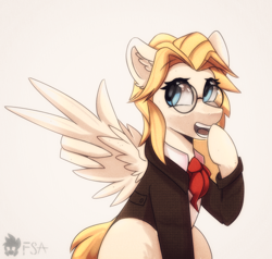 Size: 2100x2000 | Tagged: safe, artist:freak-side, oc, oc:felix, pegasus, pony, clothes, costume, glasses, high res, rule 63, solo