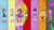 Size: 1280x720 | Tagged: safe, screencap, applejack, fluttershy, pinkie pie, rainbow dash, rarity, sunset shimmer, twilight sparkle, human, equestria girls, friendship through the ages, g4, my little pony equestria girls: rainbow rocks, country applejack, female, folk fluttershy, humane five, humane seven, humane six, new wave pinkie, rainbow punk, sgt. rarity, the rainbooms