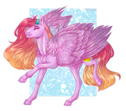 Size: 1024x906 | Tagged: safe, artist:sadelinav, oc, oc only, pegasus, pony, female, horns, mare, simple background, solo, transparent background