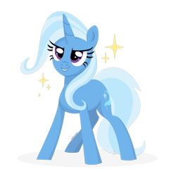 Size: 1024x1024 | Tagged: safe, artist:kabuvee, trixie, pony, unicorn, g4, female, grin, mare, simple background, smiling, solo, sparkles, transparent background