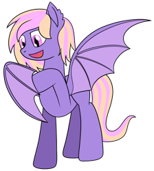 Size: 1693x1891 | Tagged: safe, artist:cloudy95, oc, oc only, oc:orchid, bat pony, pony, male, simple background, solo, stallion, transparent background