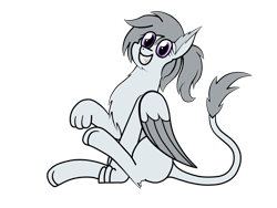 Size: 4000x3000 | Tagged: safe, artist:somber, oc, oc only, oc:argenti, sphinx, colored, cute, female, flat colors, grin, looking at you, paws, simple background, sitting, smiling, solo, sphinx oc, transparent background