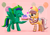 Size: 800x562 | Tagged: safe, artist:jhayarr23, oc, oc only, oc:cygnus, oc:gale twister, cresselia, pegasus, pony, zebra, balloon, birthday, birthday cake, cake, crown, cygale, female, food, jewelry, male, oc x oc, pokémon, regalia, shipping, straight, zebra oc