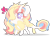 Size: 2394x1774 | Tagged: safe, artist:alyachan, oc, oc:rainbow dreams, pegasus, pony, bow, chest fluff, chibi, cute, female, hair over one eye, heart, horn, leonine tail, ribbon, simple background, solo, transparent background, ych result