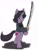 Size: 1562x2048 | Tagged: safe, alternate version, artist:omegapony16, oc, oc only, oc:oriponi, pony, bipedal, clothes, colored, hoof hold, katana, simple background, solo, sword, weapon, white background