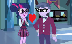 Size: 1800x1100 | Tagged: safe, artist:bigpurplemuppet99, microchips, sci-twi, twilight sparkle, equestria girls, g4, clothes, crystal prep academy uniform, female, male, microlight, school uniform, shipping, straight