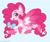 Size: 979x816 | Tagged: safe, artist:dreamyeevee, pinkie pie, pegasus, pony, g4, bow, female, g5 concept leak style, g5 concept leaks, hooves, mare, pegasus pinkie pie, pinkie pie (g5 concept leak), race swap, redesign, simple background, solo, spread wings, tongue out, wings