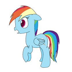 Size: 768x768 | Tagged: safe, rainbow dash, pegasus, pony, g4, female, shocked, simple background, solo, transparent background