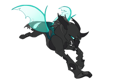 Size: 750x500 | Tagged: safe, artist:glamrockbonnie, thorax, changeling, g4, digital art, male, simple background, solo, transparent background, trotting