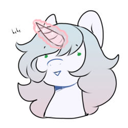 Size: 2000x2000 | Tagged: safe, artist:poofindi, oc, oc only, oc:minty, pony, unicorn, bust, high res, magic, simple background, solo, transparent background
