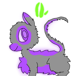 Size: 1000x1000 | Tagged: safe, artist:ravepony134, oc, oc only, barely pony related, glow hoof print, glow in the dark, open species, simple background, solo, species:ever-bright, transparent background