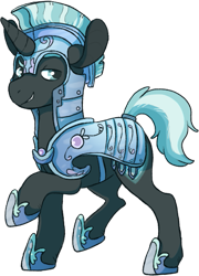 Size: 423x588 | Tagged: safe, artist:wytchwoods, oc, oc only, oc:valorheart, pony, unicorn, armor, crystal guard armor, male, simple background, solo, stallion, transparent background