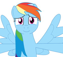 Size: 1540x1384 | Tagged: safe, artist:theawesomeguy98201, rainbow dash, pegasus, pony, g4, female, hug, solo, wings