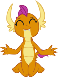 Size: 4404x5867 | Tagged: safe, artist:memnoch, smolder, dragon, g4, absurd resolution, cute, dragoness, eyes closed, female, kneeling, show accurate, simple background, smolderbetes, solo, transparent background, vector