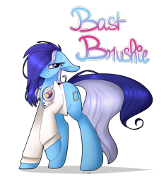 Size: 3029x3228 | Tagged: safe, artist:0darky0, oc, oc only, oc:brushie brusha, earth pony, pony, clothes, cutie mark, ears, eye, eyes, headphones, high res, shirt, signature, simple background, solo, transparent background