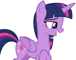 Size: 6890x5402 | Tagged: safe, artist:andoanimalia, twilight sparkle, alicorn, pony, the last problem, absurd resolution, cutie mark, female, folded wings, lidded eyes, mare, open mouth, raised hoof, simple background, solo, talking, tongue out, transparent background, twilight sparkle (alicorn), vector, wings