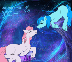 Size: 1250x1088 | Tagged: safe, artist:wildviolet-m, oc, pony, advertisement, animated, commission, couple, frame by frame, kissing, smooch, ych animation, your character here