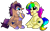 Size: 1280x788 | Tagged: safe, artist:rainbowtashie, oc, oc:fast hooves, oc:rainbow tashie, clydesdale, earth pony, pegasus, pony, belly, belly button, chubby, commissioner:bigonionbean, cute, food, fusion, fusion:flash sentry, fusion:trouble shoes, meat, multicolored hair, pepperoni, pepperoni pizza, pizza, rainbow hair, simple background, transparent background, unshorn fetlocks, weight gain, writer:bigonionbean